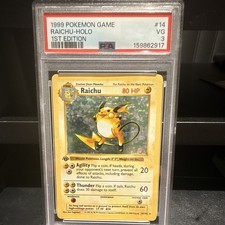 Raichu 14/102 Base Set 1st Edition Holo 1999 PSA 3 Cert 159862917 on eBay