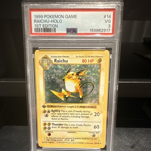 Raichu (1st Edition) graded PSA 3 for sale on eBay