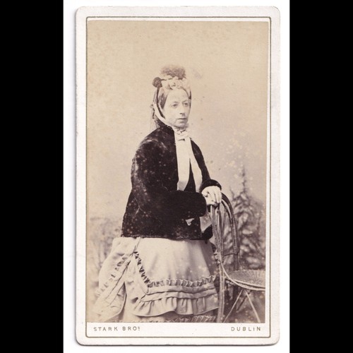 CDV, Stark Brothers, DUBLIN Card, Woman in Headwear or Bonnet.