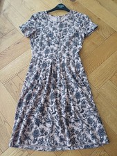 HOBBS NW3 Women's  Pink & Black Knee Length short sleeved dress- Worn once- VGC 