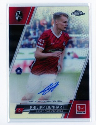 Philipp Lienhart RC Auto Topps Chrome Bundesliga 2022 SC Freiburg BCA-PL RC Auto