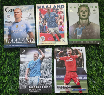 5er LOT - Erling Haaland - Manchester United - Topps Flagship UCC