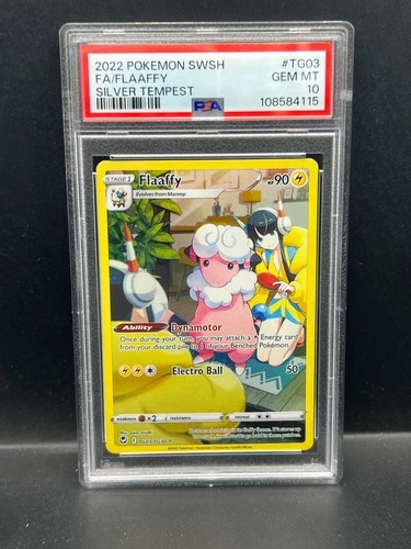 Pokemon PSA 10 GEM MT Flaaffy TG03/TG30 Silver Tempest FA Holofoil S#4115