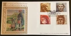GB 1993 Roman Britain FDC Benham Special Gold Silk , Hadrians Wall (PSE 1070)