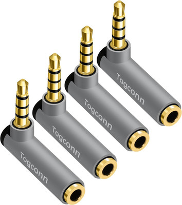 Right Angle .5Mm /'' Audio Mic Adapter -Pack,90 Degree .5Mm / Inch TRRS Male to F