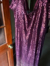 Plus Size Burgundy Sequin Dress