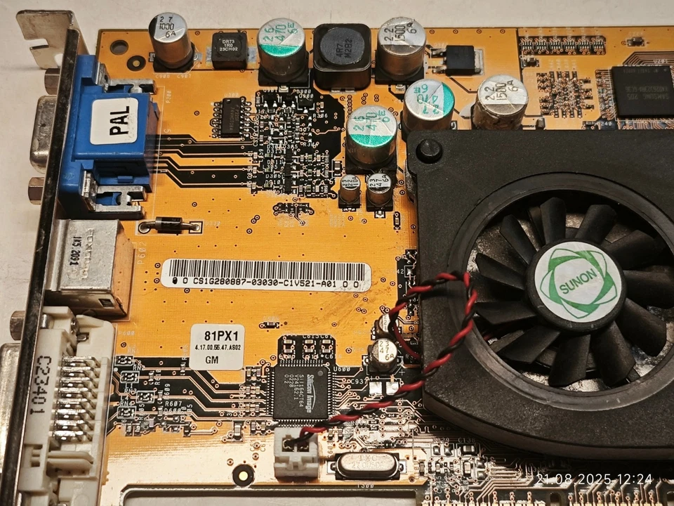 AGP 3D CARD ASUS V8170PRO NVIDIA GeForce4 MX460 NV17 32 MB DDR RAM - Image 4 of 4