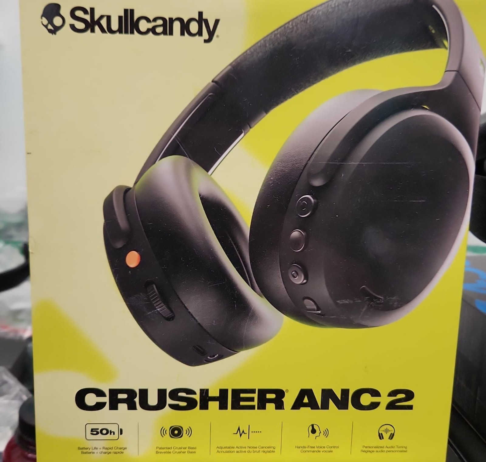 Skullcandy Crusher ANC 2 Bluetooth Wireless Headphones - Black Open box