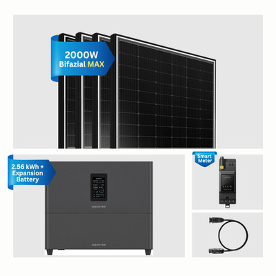 2000W Balkonkraftwerk mit Speicher 5.12kWh Marstek Jupiter C plus Batterie