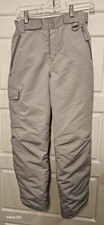 Children's Adjustable Snow Pants, Size M 10/12 , Gray, By Roebuck  Co