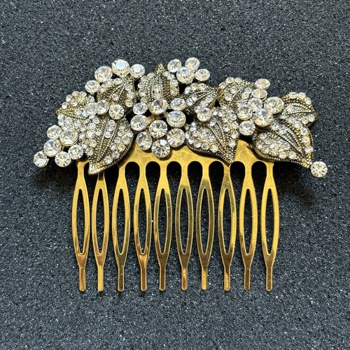 Vintage Strass Kristall Hochzeit Haarkamm Schmuck Hochzeit Braut goldfarben