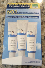 Korean Sunscreen SPF50 Lightweight Birch Tree Moisturizing 1.69oz x 3 PK ex:4/28