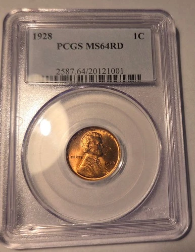 1928 PCGS MS-64RD **RED** CRISP AND LOVELY FULL RED CENT!