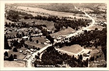RPPC Aerial View of Gatlinburg TN Vintage Postcard Y40