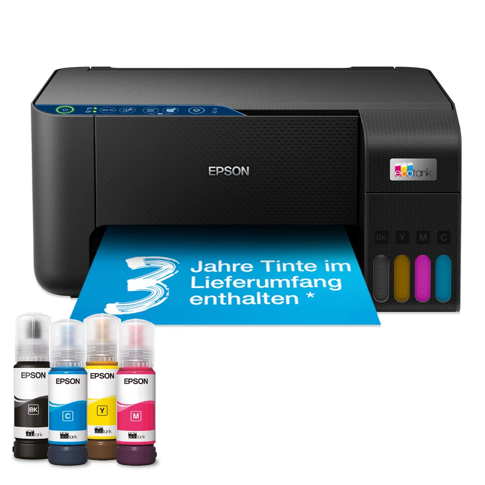 Epson Drucker EcoTank ET-2861 3-in-1 Multifunktionsgerät WLAN