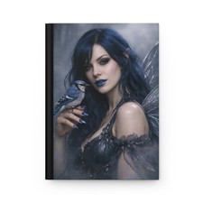 Blue Fairy with Blue Jay Hardcover Journal