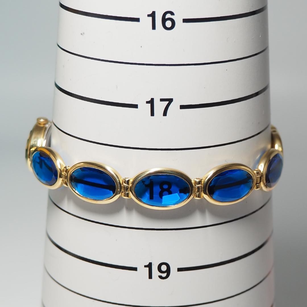 美品 セイコー SEIKO ラサール バングルウォッチ 腕時計 F508 Seiko LaSalle Bangle Watch Ladies Quartz F508 Gold Blue