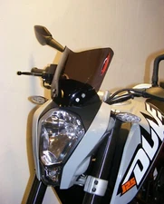 Windshield w Fitting Kit U146 KTM Duke 125 200 390 2013 - 2016 Dark Smoke