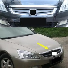 For Honda Accord 7th 2003-2007 Chrome Front Engine Hood Grille Strip Decor Cover