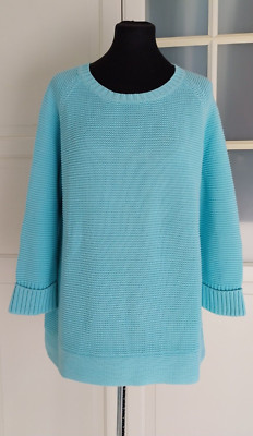 Pullover Joe Taft - GR. 42 - 100% Baumwolle - Strickpullover - türkis