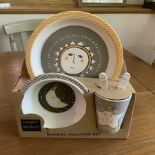 Happy  Bright Bamboo Mealtime Gift Set Meal Feeding Set, One Size