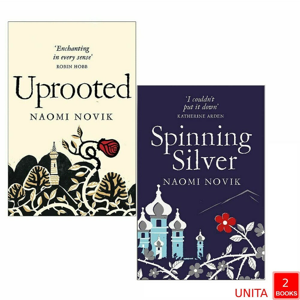 Naomi Novik 2 Books Collection Set Uprooted, Spinning Silver) NEW Pack