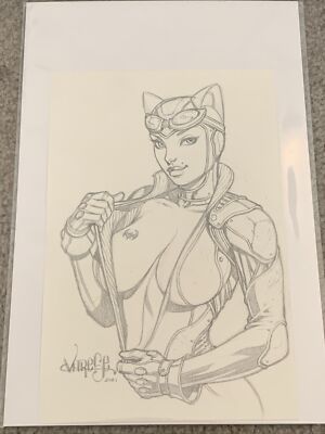 Jose Varese Original Art Catwoman Sketch
