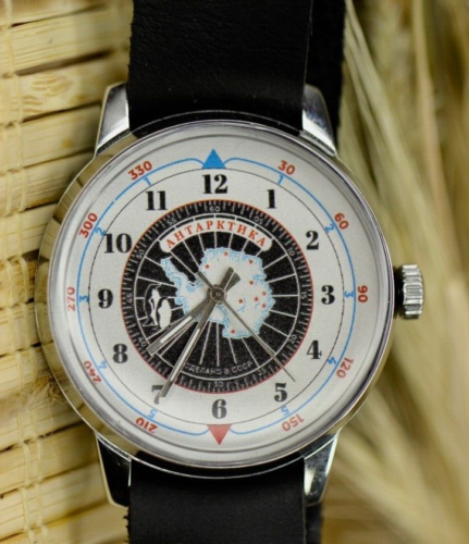 Sowjetische Uhr: seltenes antarktisches Zifferblatt - Bild 1 von 10