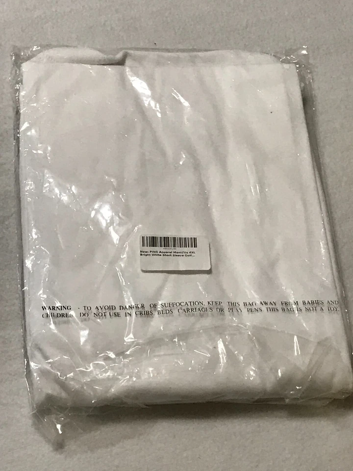 Ping Golf Polo Shirt Bright White 60% Cotton 40% Polyester Men's Size 4XL NEW - Image 4 of 4