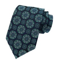 Men's Tie Mixed Pattern Necktie Polka One Size Navy Green