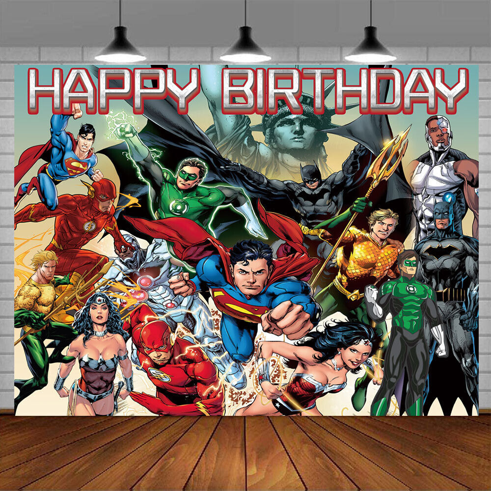 Happy Birthday Banner Blue 2x Personalized Birthday Banners – Superhero ...