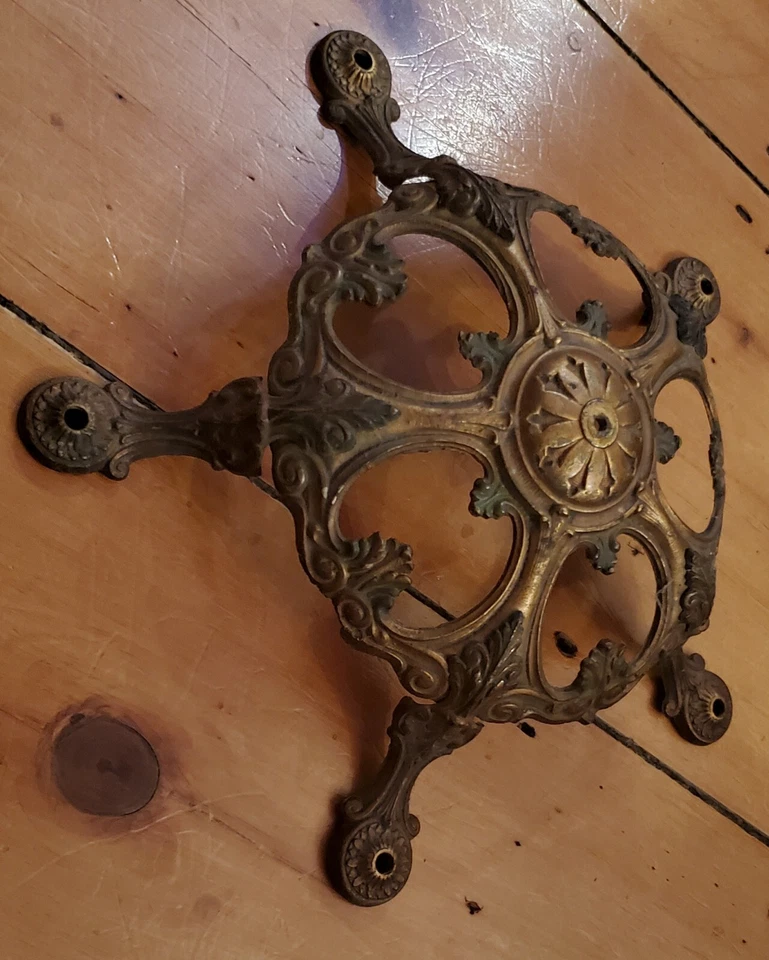 Старинная викторианская тяжелая латунная потолочная люстра в стиле ар-деко навес ПЕРВОСТЕПЕННОЕ ЗНАЧЕНИЕ - Изображение 2 из 4