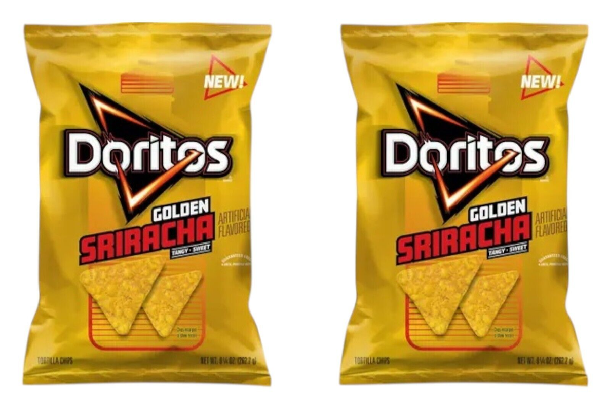 Doritos Tortilla Chips Golden Sriracha Flavored Snack Chips 9.25oz