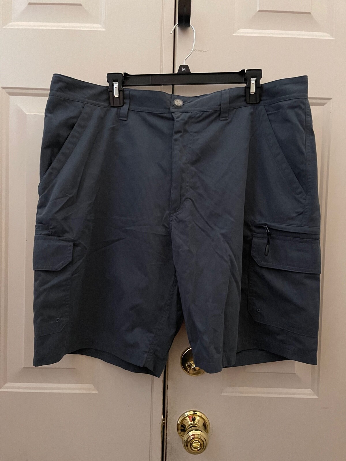 Men’s Reel Legends, Fishing, Blue Cargo Shorts Poly… Gem