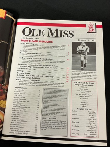 1991 Ole Miss VS Georgia Football Program - Picture 2 of 7