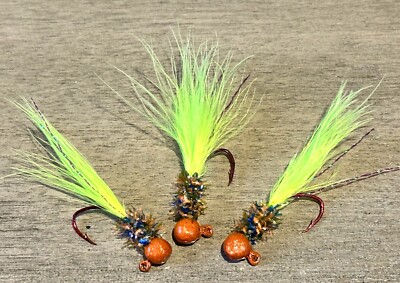 1/16, 1/32 or 1/64oz Hand Tied Crappie Jigs - 3 Pack
