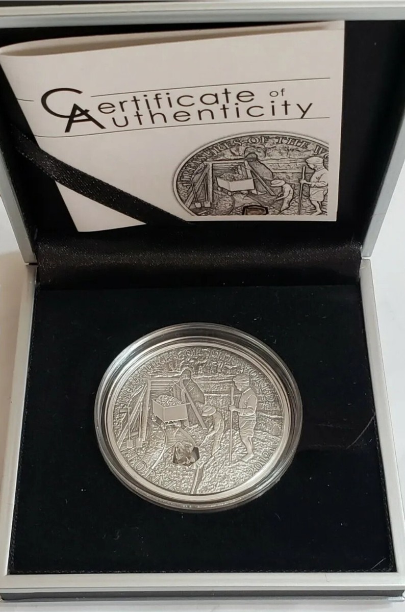 2012 25g Silver $5 Palau Treasures Of The World TOPAZ Antique