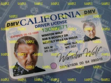 Pulp Fiction Winston Wolf License Prop Cosplay Novely