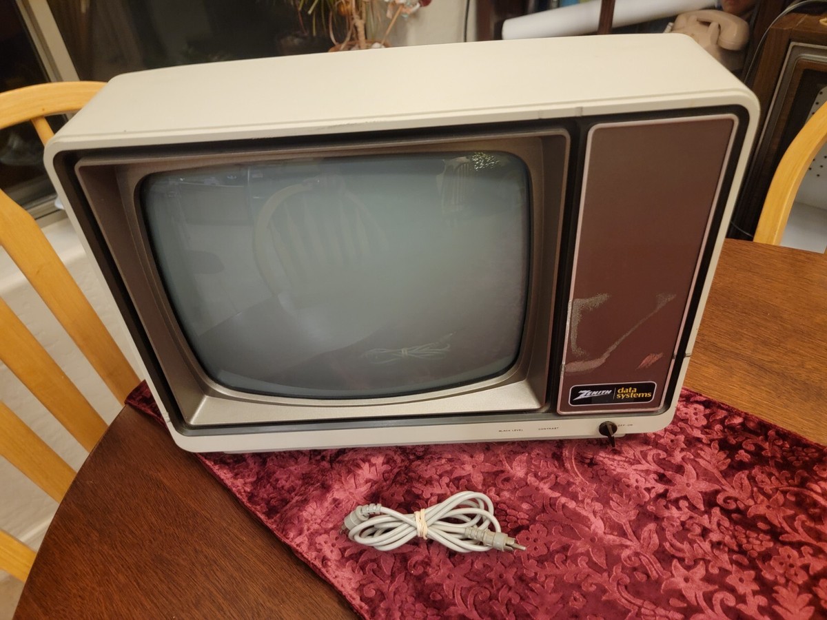 Vintage Zenith Data Systems ZVM-121 PC Monitor GREEN CRT Monitor