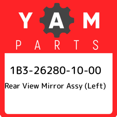 1B3-26280-10-00 Yamaha Rear view mirror assy (left) 1B3262801000, New Genuine OE