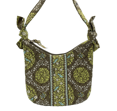 Vera Bradley SITTIN' IN A TREE Purse Olivia Slim Handbag Small Zip Hobo 9.5'' EC