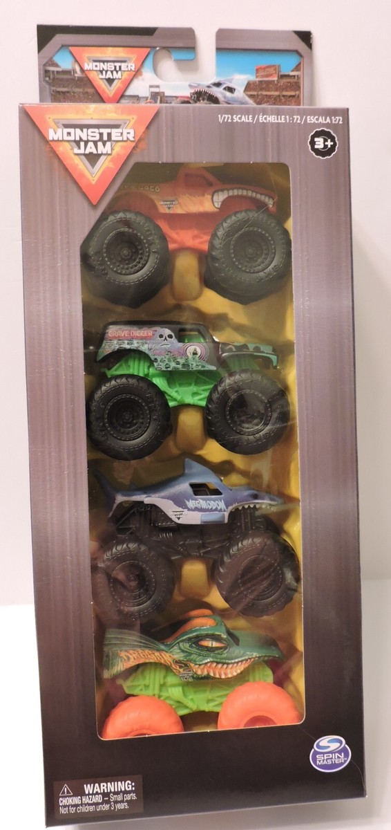 2024 MONSTER JAM TRUCKS 4 PK - GRAVE DIGGER EL TORO LOCO