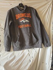 NFL Team Apparel Denver Broncos Pullover Hoodie Fleece Sweatshirt Youth XL 16/18