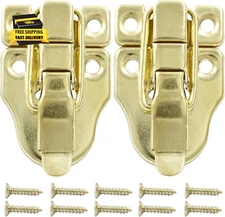 2 Pcs Retro Style Duckbilled Hasp Latch Antique Toggle Hasp Catch Vintage Trunk