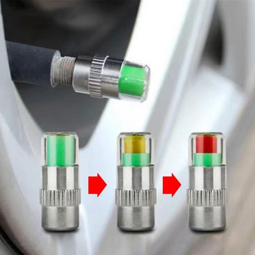 4 Pcs Car Auto Tire Monitor Valve Dust Cap Pressure Indicator Sensor Eye UK - Picture 4 of 13