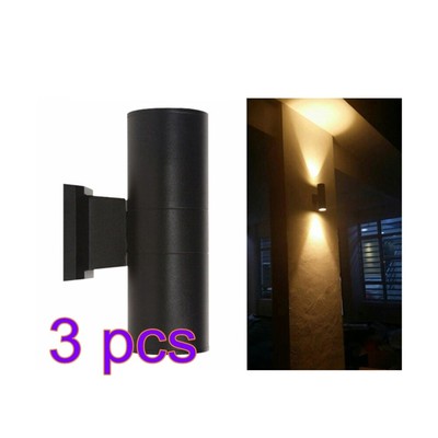  3-teilige COB-LED-Wandleuchte, wasserdicht, Up-Down-Doppelkopf-Außenwandleuchte