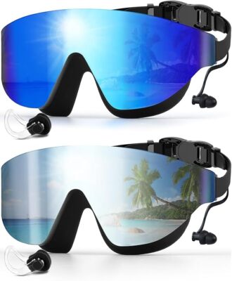 Zoomsnail Swim Goggles 2 Pack Frameless Wide View Swimming Goggles for  Adult ... | eBay
