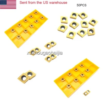 50pc CCMT060204 CCMT21.51 Carbide Inserts For Lathe Turning Tool Holder
