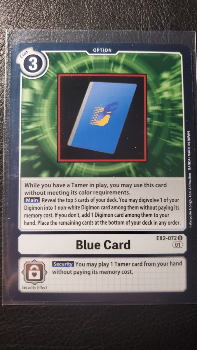 Blue Card EX2-072 Mint Digimon Digital Hazard Series | eBay