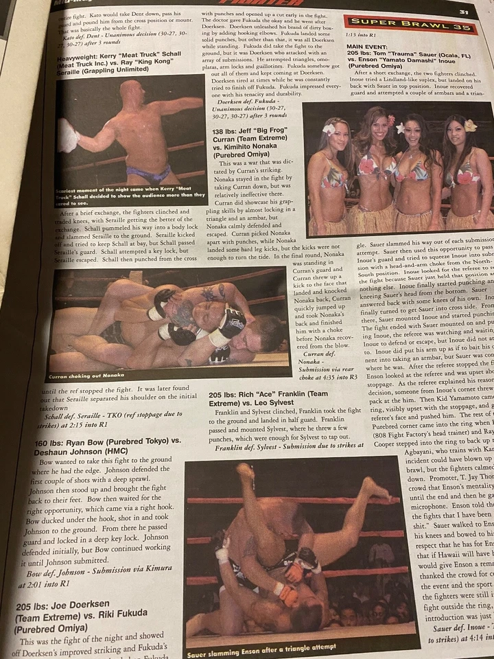 FULL CONTACT FIGHTER 2004 MMA Newspaper Magazine Shooto Pride Fc UFCK-1 - Image 3 of 4